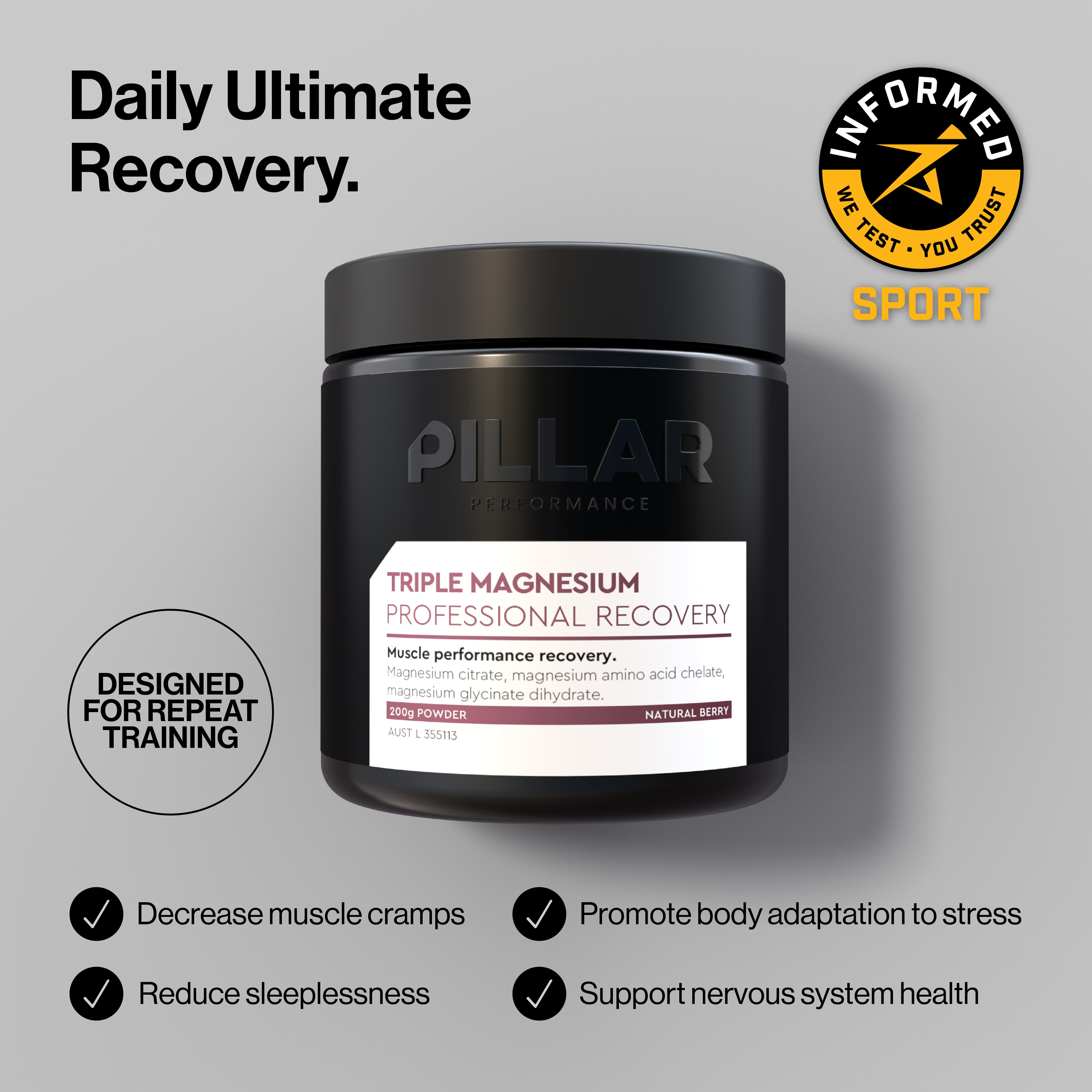 TRIPLE MAGNESIUM POWDER - Natural Berry