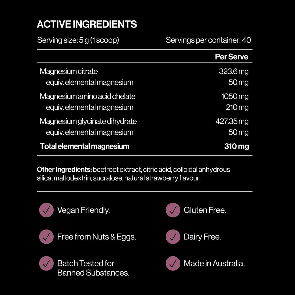 TRIPLE MAGNESIUM - SINGLE SERVE SACHETS – PILLAR Performance
